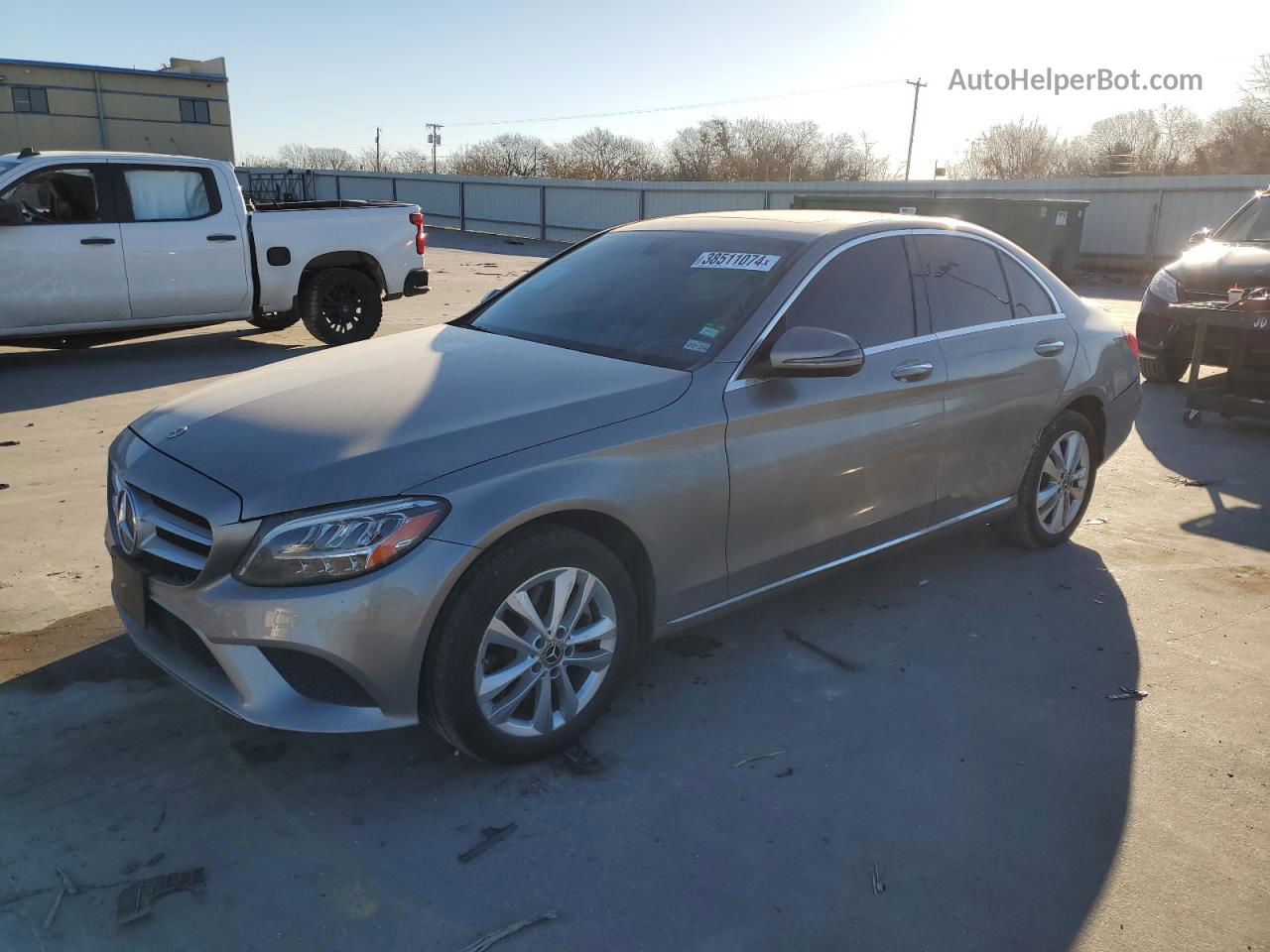 2019 Mercedes-benz C 300 4matic Серый vin: 55SWF8EB8KU286605