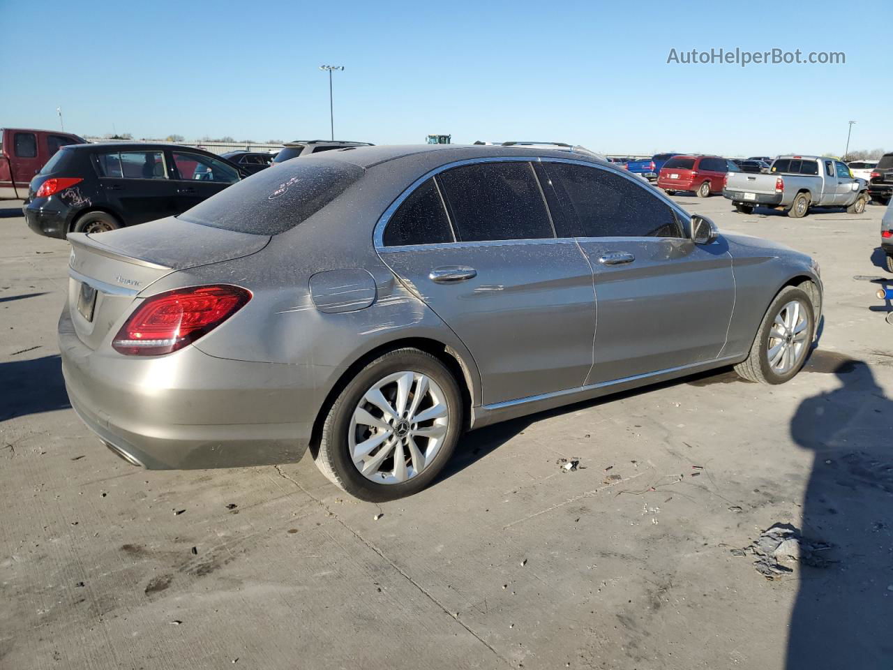 2019 Mercedes-benz C 300 4matic Серый vin: 55SWF8EB8KU286605