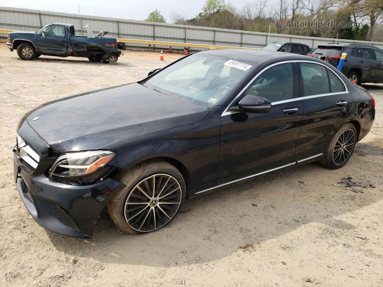 2019 Mercedes-benz C 300 4matic Black vin: 55SWF8EB8KU288337