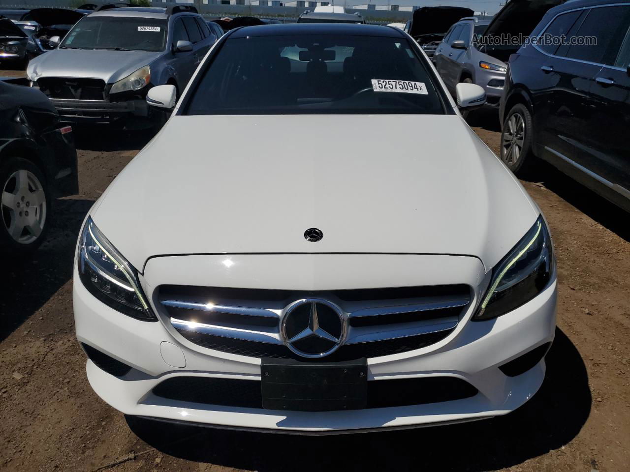 2019 Mercedes-benz C 300 4matic White vin: 55SWF8EB8KU312734