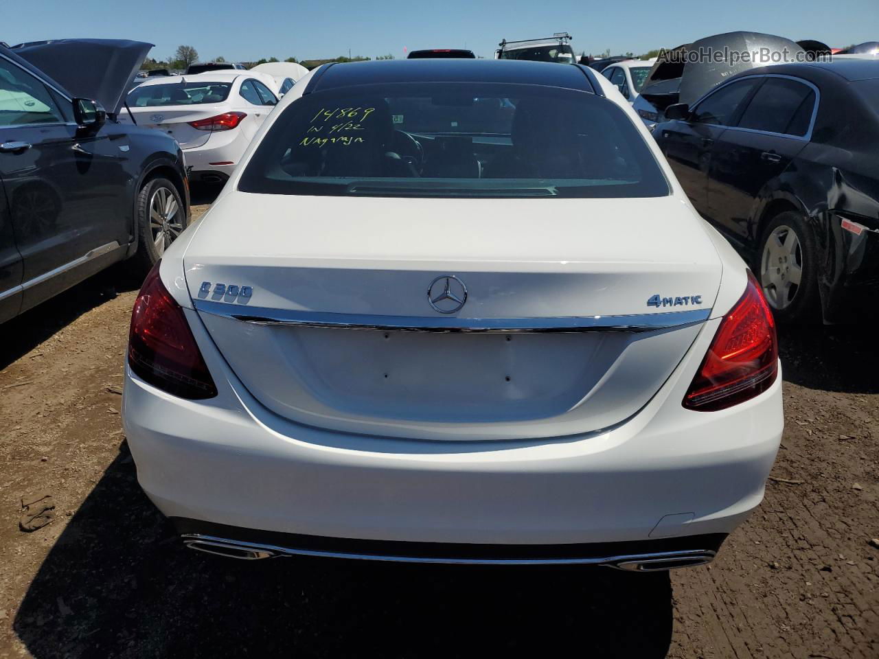 2019 Mercedes-benz C 300 4matic White vin: 55SWF8EB8KU312734