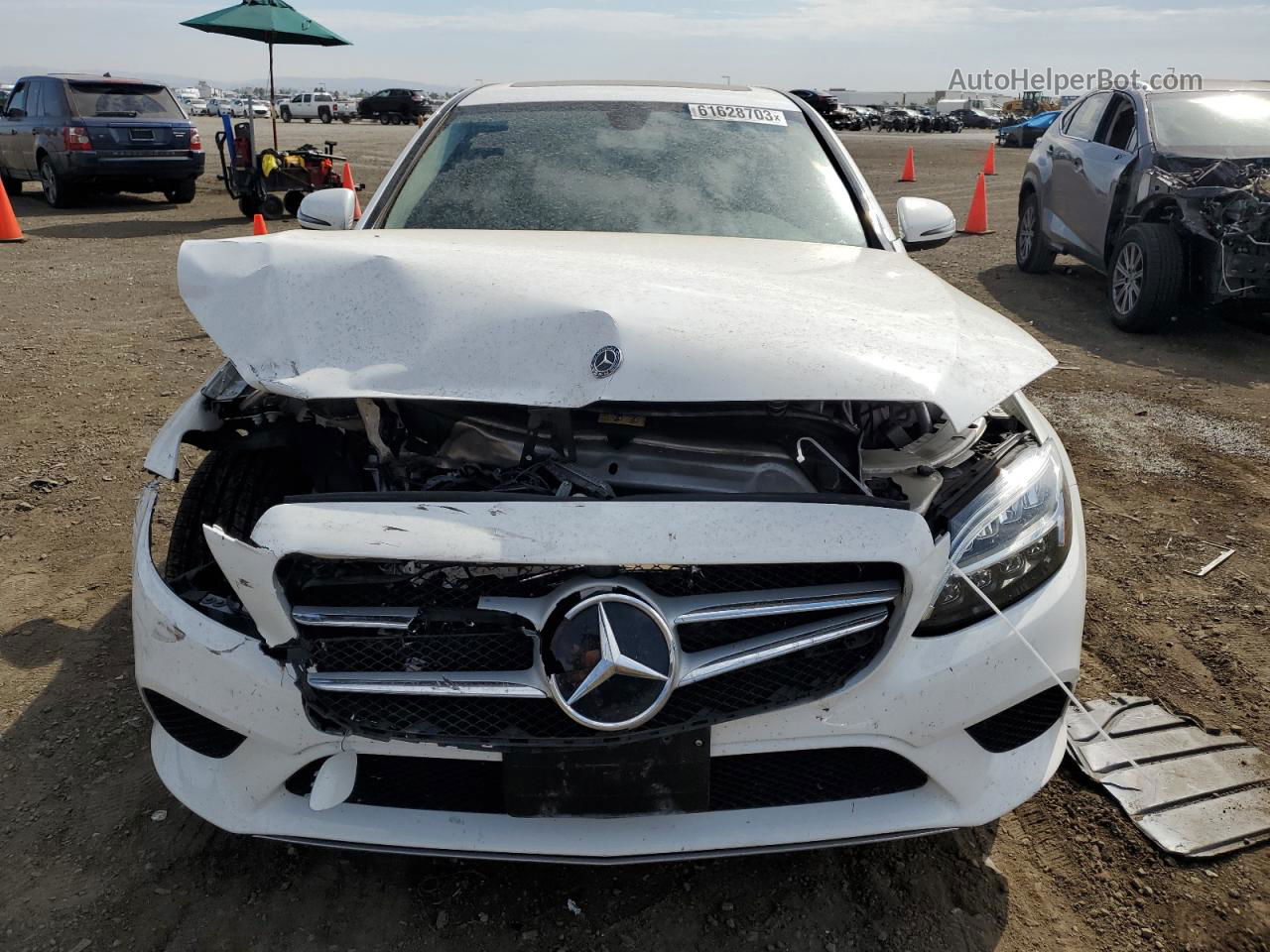 2019 Mercedes-benz C 300 4matic White vin: 55SWF8EB8KU316525