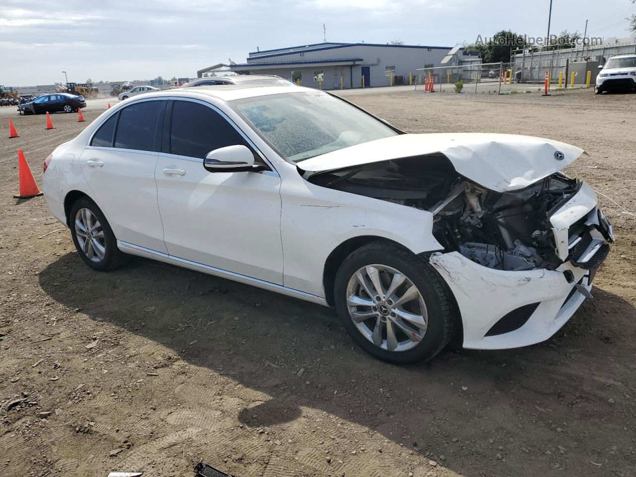 2019 Mercedes-benz C 300 4matic White vin: 55SWF8EB8KU316525