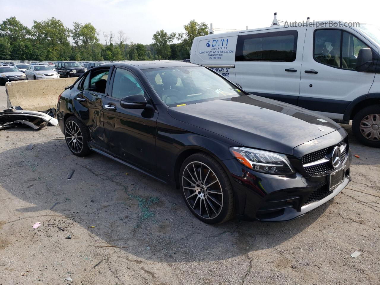 2019 Mercedes-benz C 300 4matic Черный vin: 55SWF8EB8KU321627