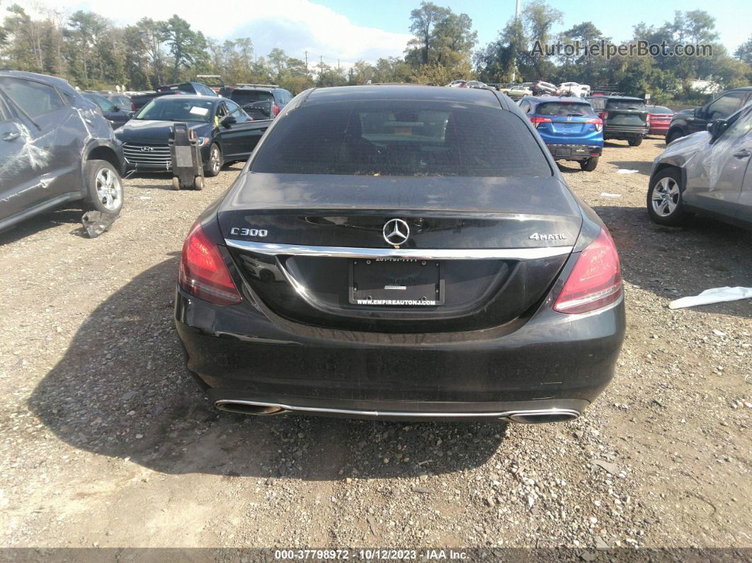 2019 Mercedes-benz C 300 4matic Black vin: 55SWF8EB9KU290663