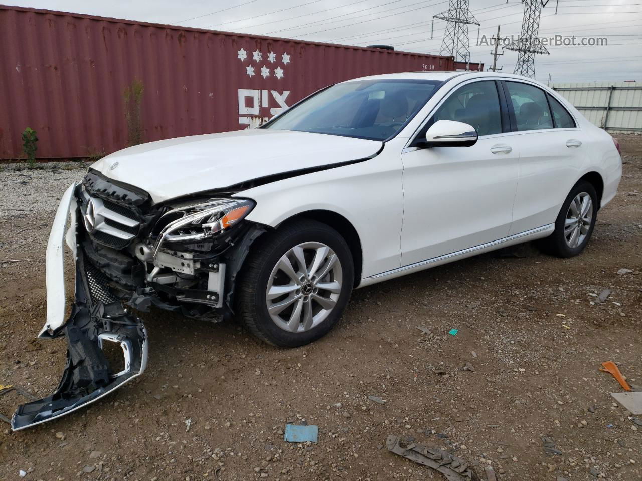 2019 Mercedes-benz C 300 4matic White vin: 55SWF8EB9KU308675