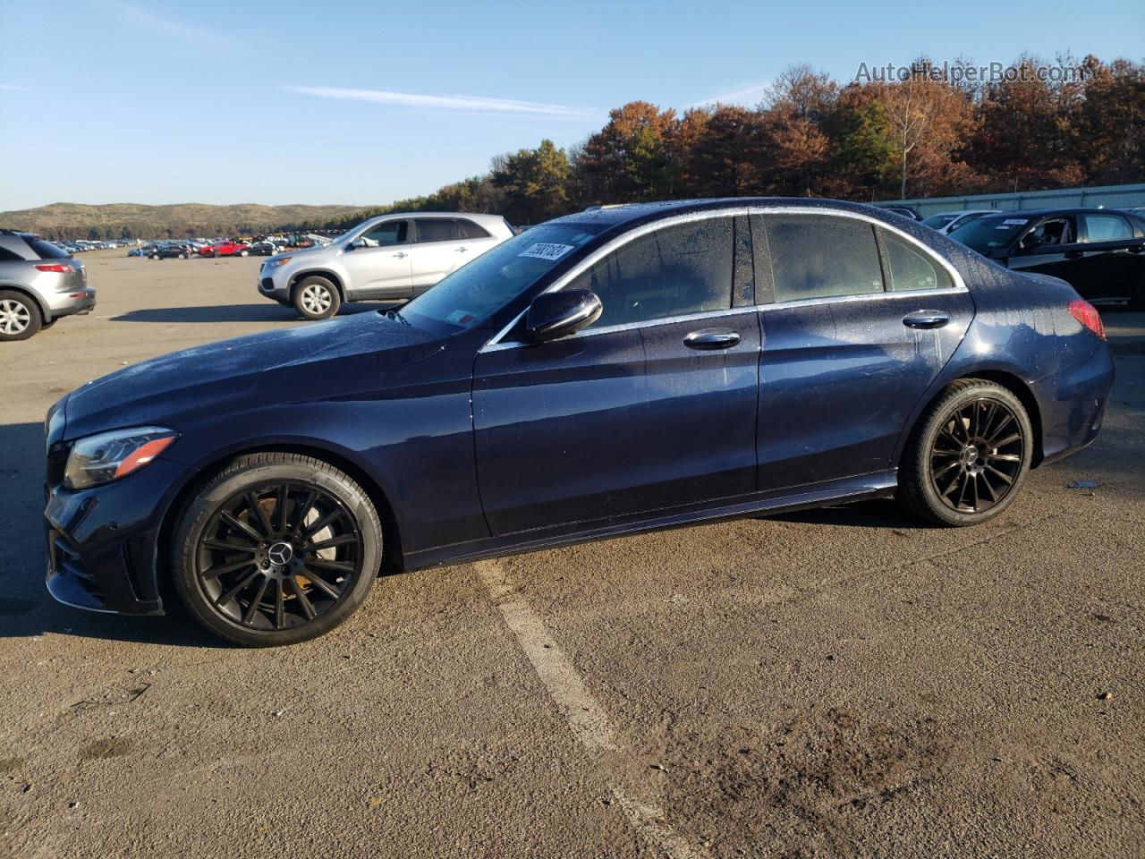 2019 Mercedes-benz C 300 4matic Blue vin: 55SWF8EB9KU311804