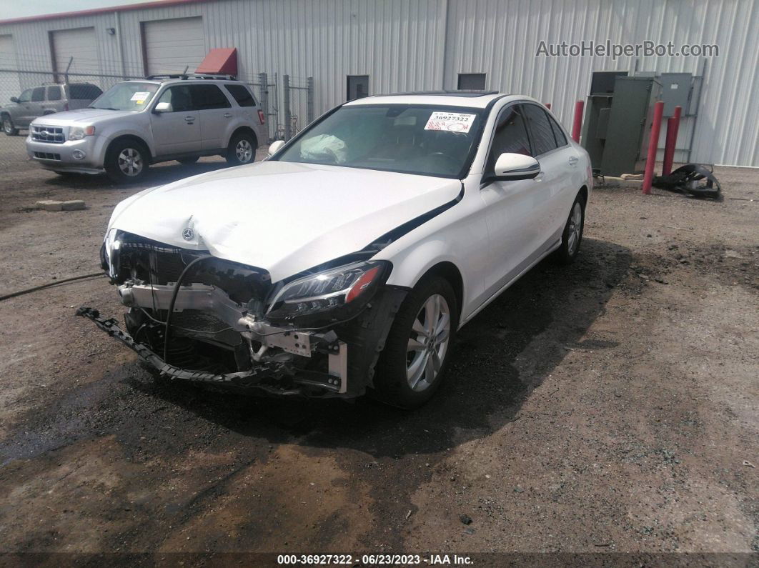 2019 Mercedes-benz C-class C 300 White vin: 55SWF8EBXKU286766