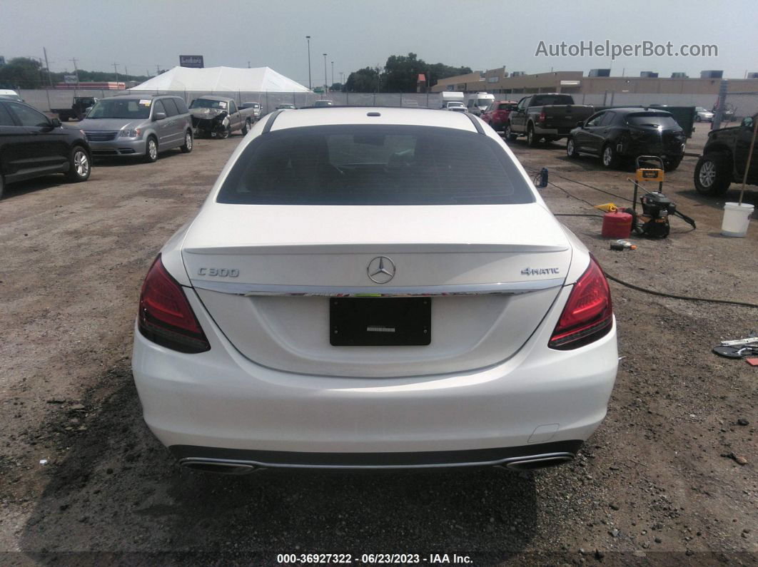 2019 Mercedes-benz C-class C 300 White vin: 55SWF8EBXKU286766