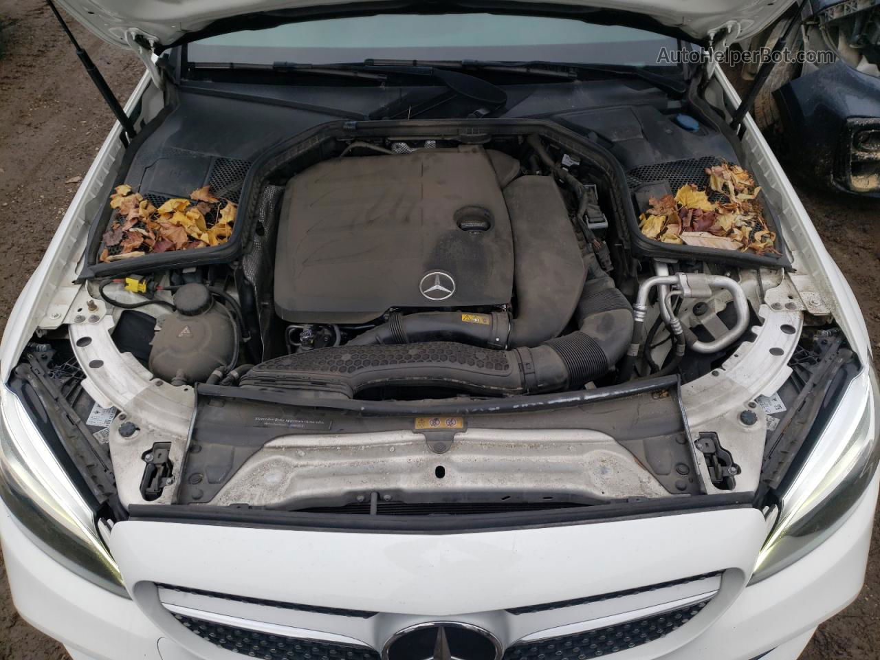 2019 Mercedes-benz C 300 4matic Белый vin: 55SWF8EBXKU289943