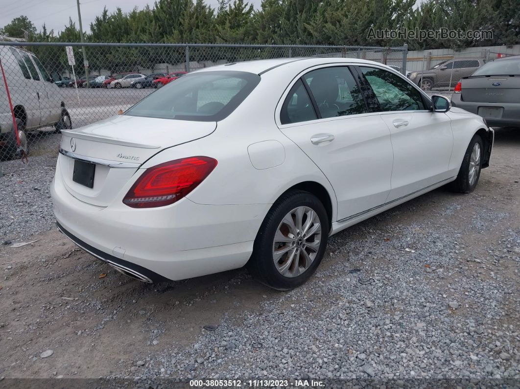 2019 Mercedes-benz C 300 4matic Белый vin: 55SWF8EBXKU301489