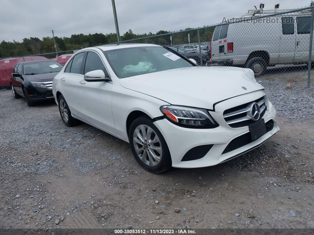 2019 Mercedes-benz C 300 4matic Белый vin: 55SWF8EBXKU301489