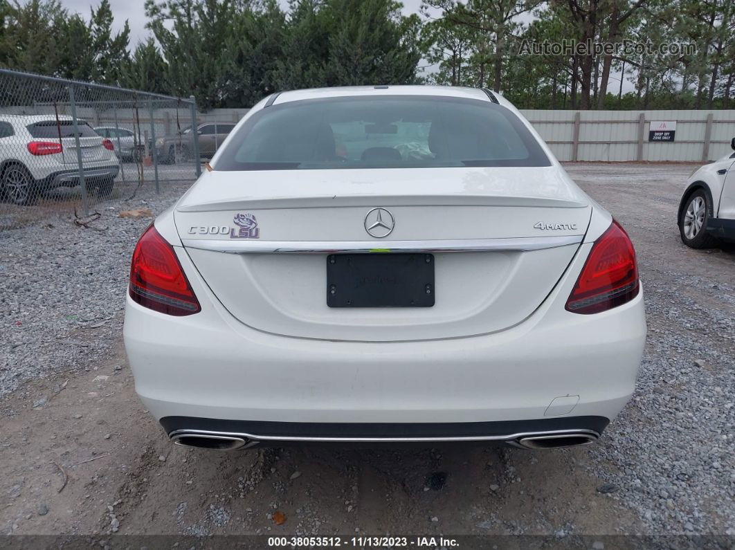 2019 Mercedes-benz C 300 4matic White vin: 55SWF8EBXKU301489