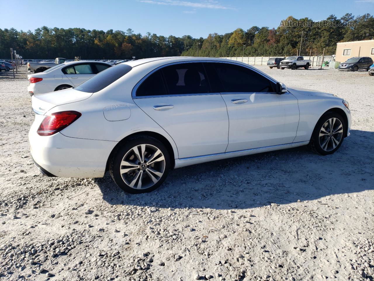 2019 Mercedes-benz C 300 4matic Белый vin: 55SWF8EBXKU304960