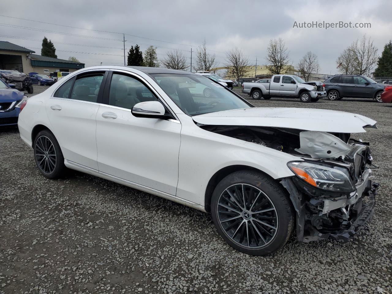 2019 Mercedes-benz C 300 4matic White vin: 55SWF8EBXKU310919