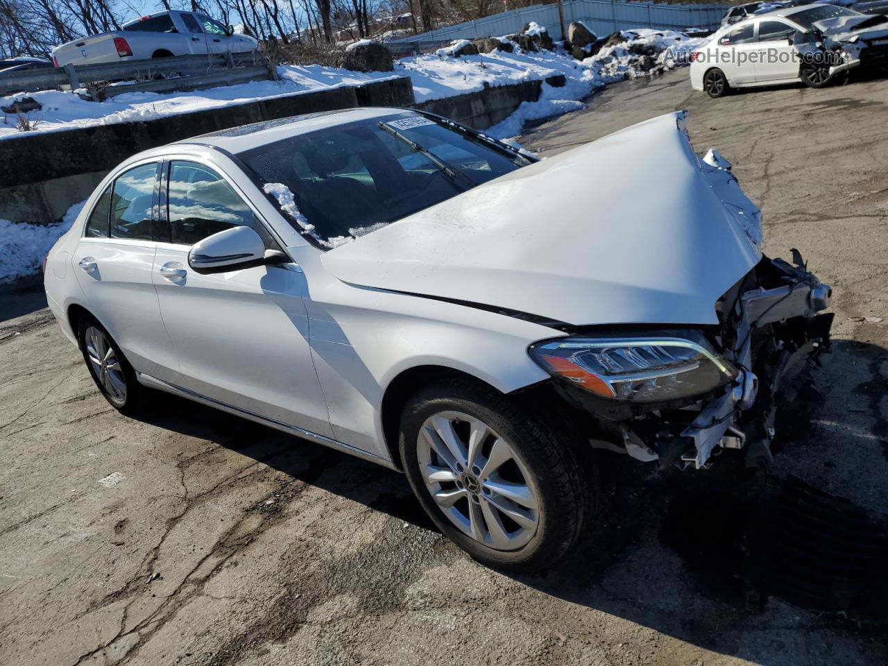 2019 Mercedes-benz C 300 4matic White vin: 55SWF8EBXKU313058