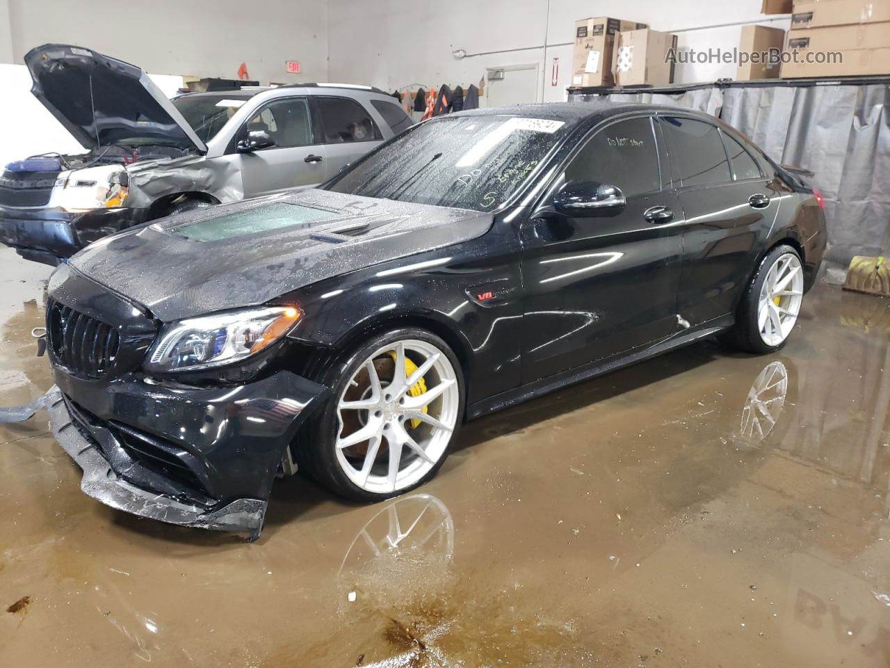 2019 Mercedes-benz C 63 Amg Black vin: 55SWF8GB1KU306996