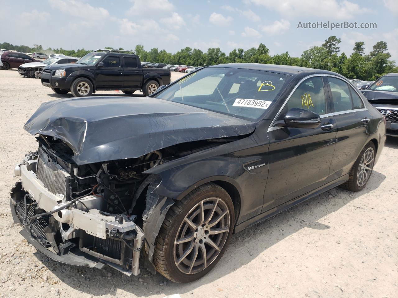 2019 Mercedes-benz C 63 Amg Черный vin: 55SWF8GBXKU316121