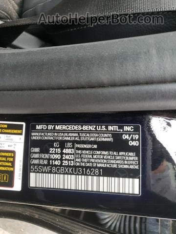 2019 Mercedes-benz C 63 Amg Black vin: 55SWF8GBXKU316281