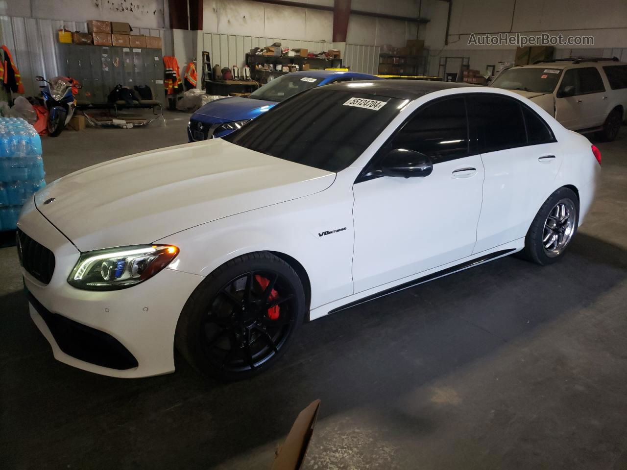 2019 Mercedes-benz C 63 Amg-s White vin: 55SWF8HB3KU305086