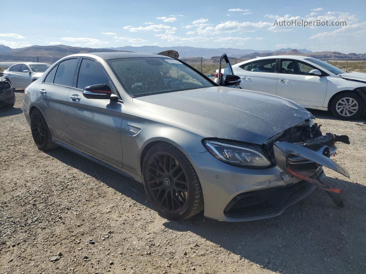 2015 Mercedes-benz C 63 Amg-s Серый vin: 55SWF8HB5FU080031