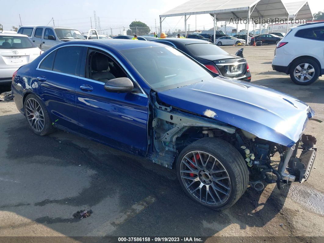 2019 Mercedes-benz C-class Amg C 63 S Blue vin: 55SWF8HB6KU304188