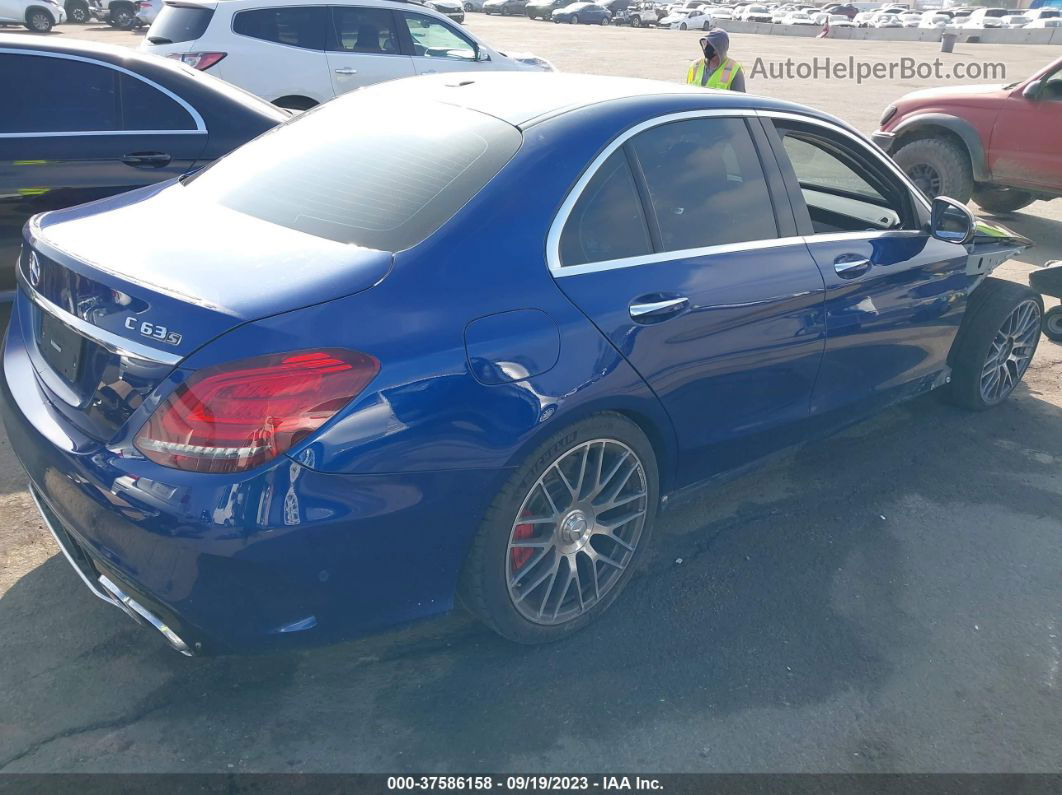 2019 Mercedes-benz C-class Amg C 63 S Blue vin: 55SWF8HB6KU304188