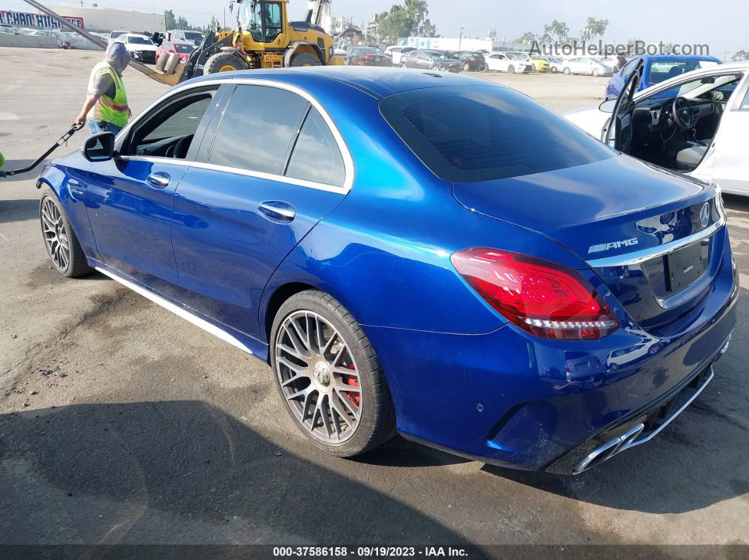 2019 Mercedes-benz C-class Amg C 63 S Blue vin: 55SWF8HB6KU304188