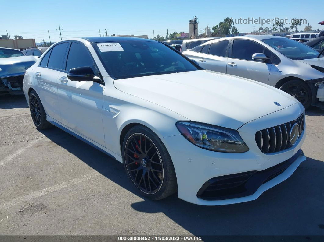 2019 Mercedes-benz Amg C 63 S White vin: 55SWF8HB6KU305437