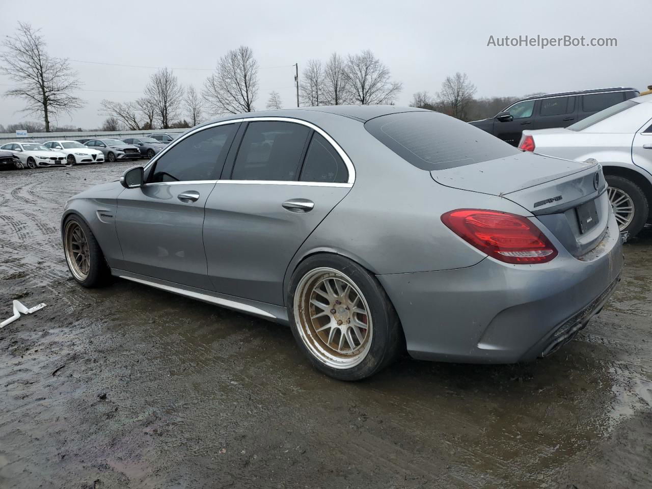 2015 Mercedes-benz C 63 Amg-s Серебряный vin: 55SWF8HB7FU078328