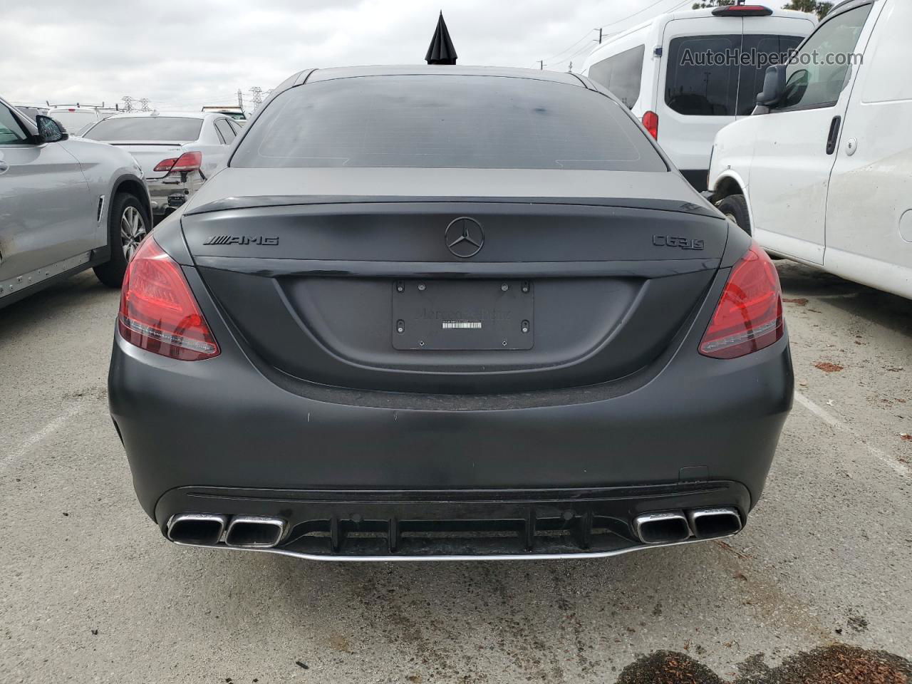 2019 Mercedes-benz C 63 Amg-s Black vin: 55SWF8HBXKU316490