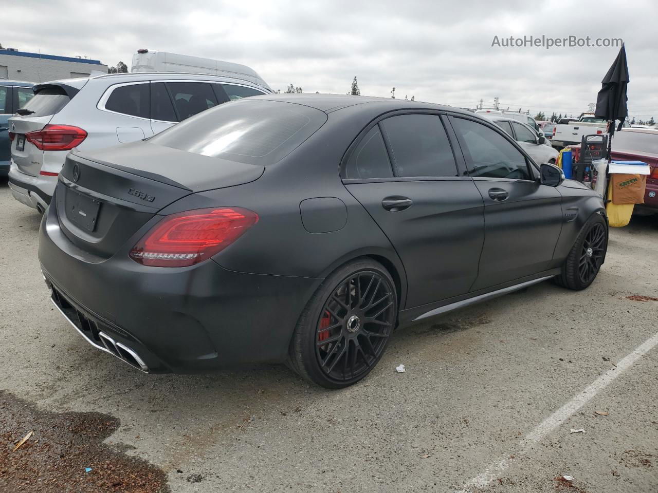 2019 Mercedes-benz C 63 Amg-s Black vin: 55SWF8HBXKU316490