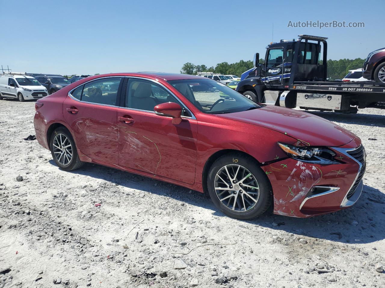 2017 Lexus Es 350 Red vin: 58ABK1GG0HU041068