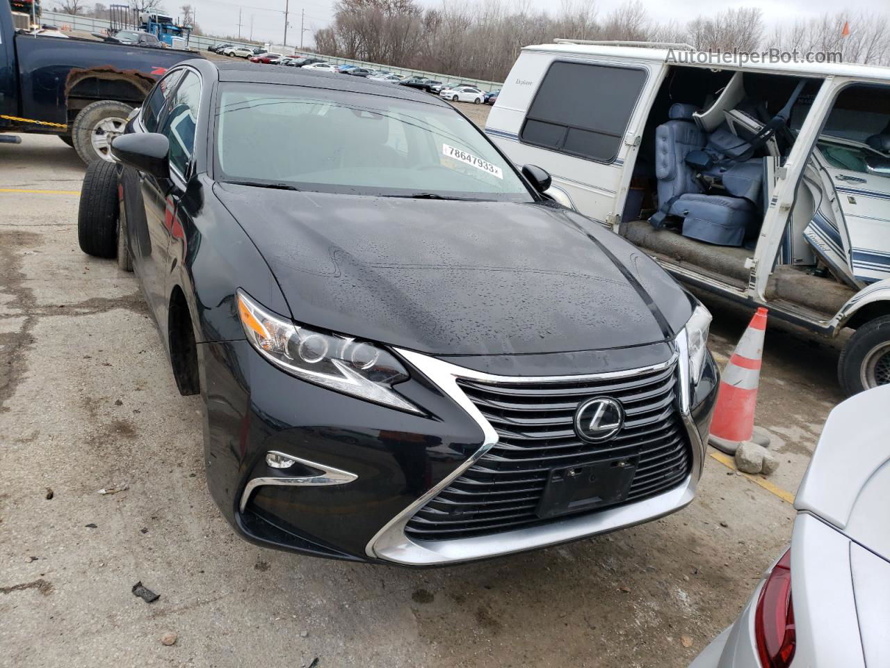 2017 Lexus Es 350 Black vin: 58ABK1GG0HU041801