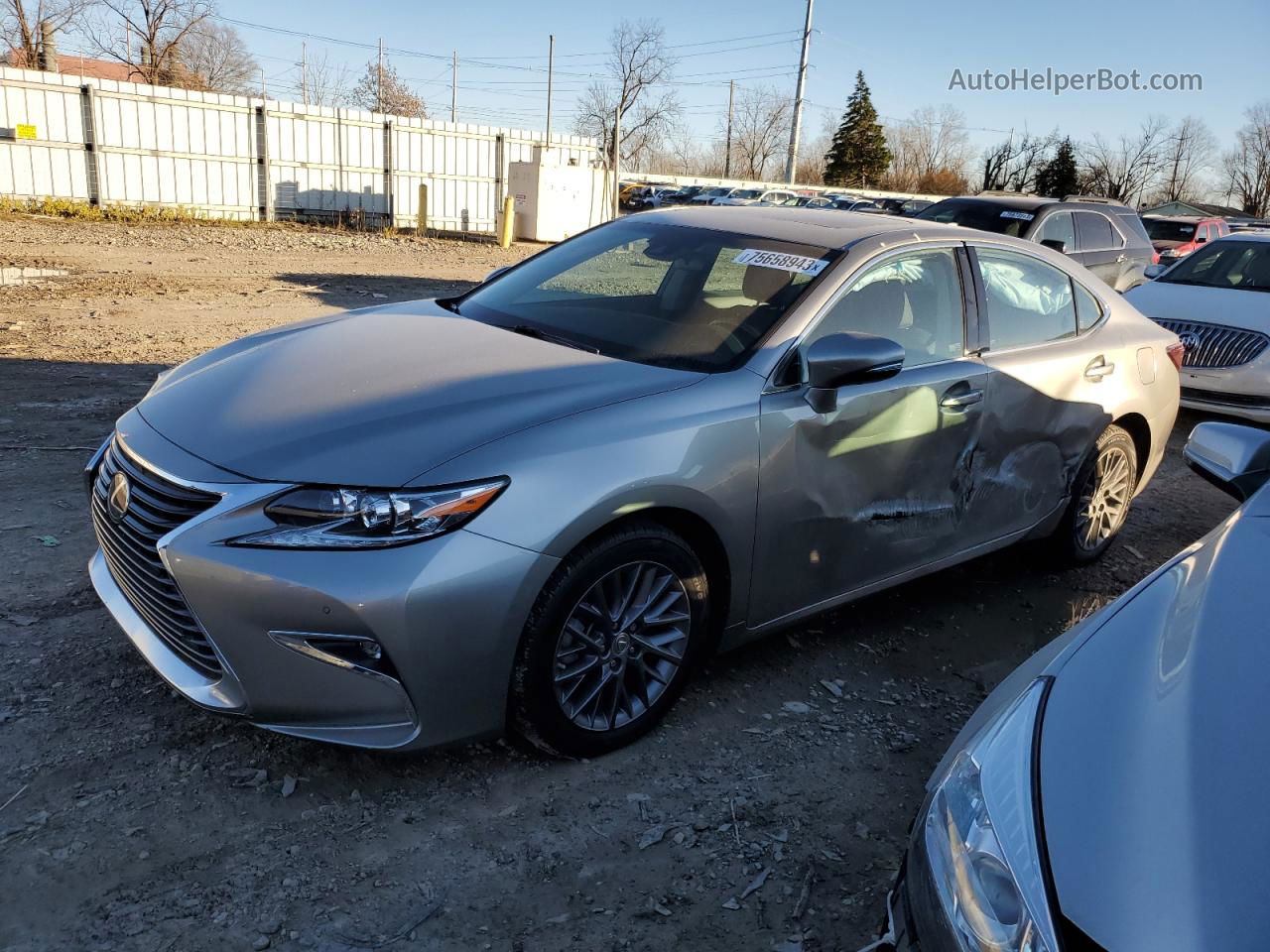 2018 Lexus Es 350 Gray vin: 58ABK1GG0JU083195