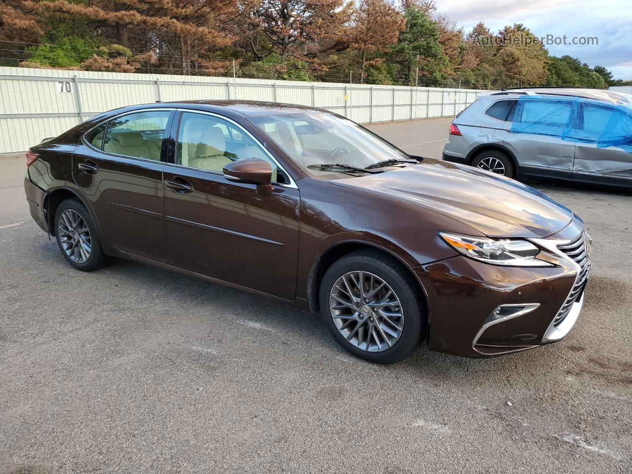 2018 Lexus Es 350 Brown vin: 58ABK1GG0JU089546