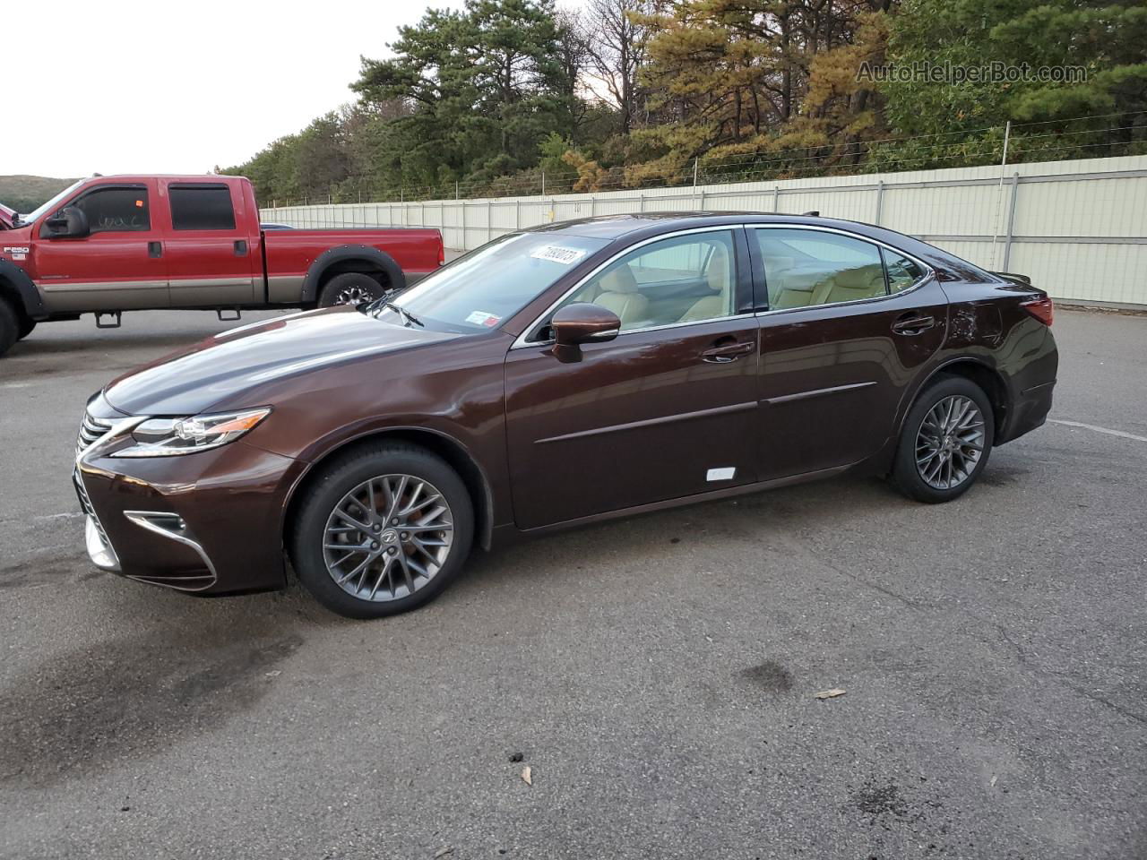 2018 Lexus Es 350 Brown vin: 58ABK1GG0JU089546