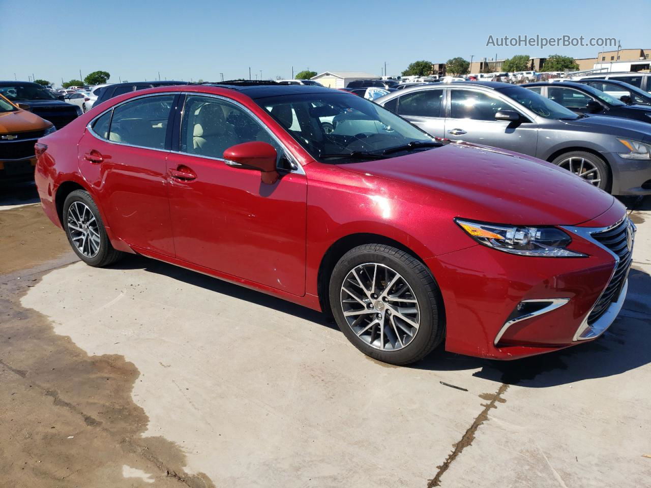 2018 Lexus Es 350 Бордовый vin: 58ABK1GG0JU090518