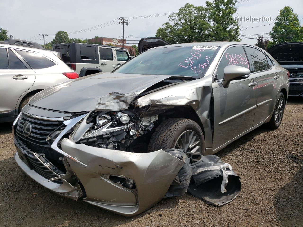 2018 Lexus Es 350 Gray vin: 58ABK1GG0JU093953