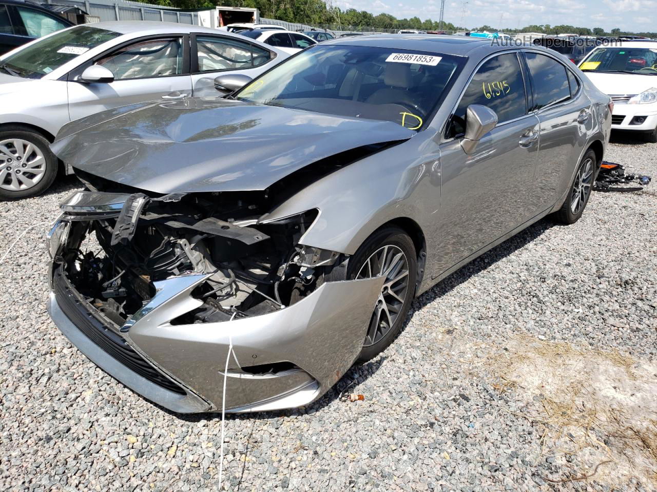 2018 Lexus Es 350 Silver vin: 58ABK1GG0JU115028