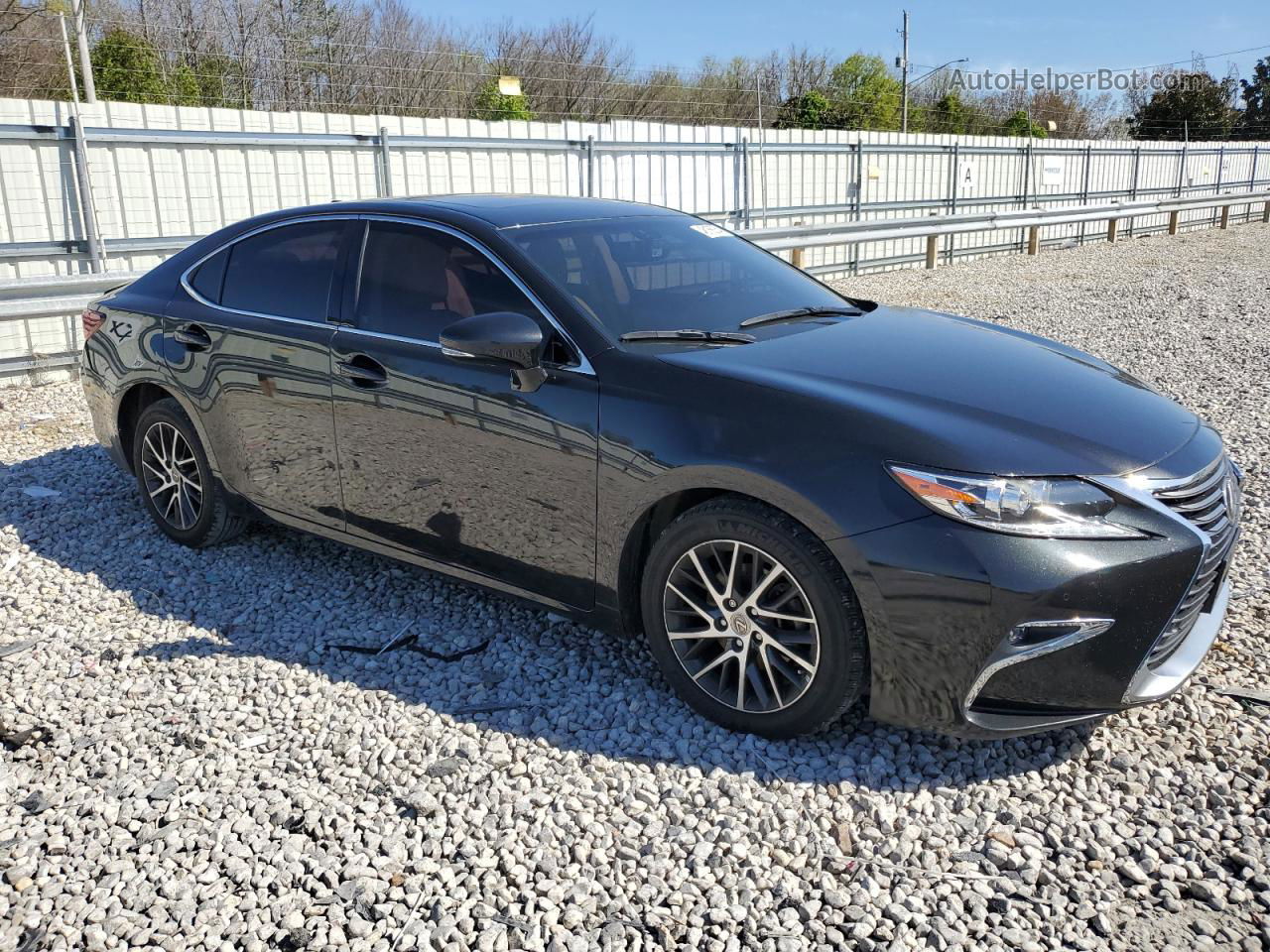 2016 Lexus Es 350 Black vin: 58ABK1GG1GU017411