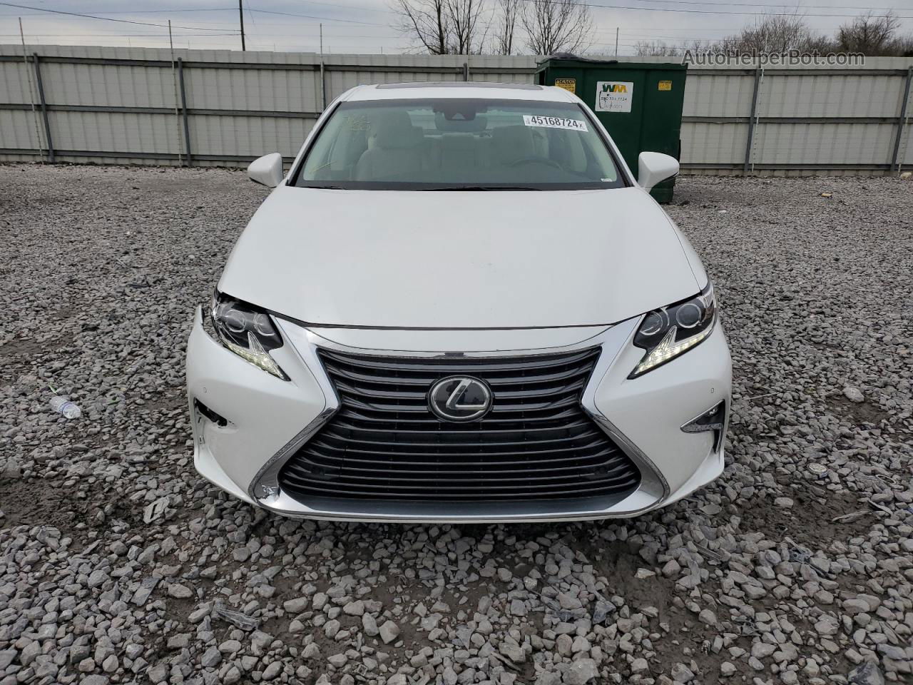 2016 Lexus Es 350 White vin: 58ABK1GG1GU034161