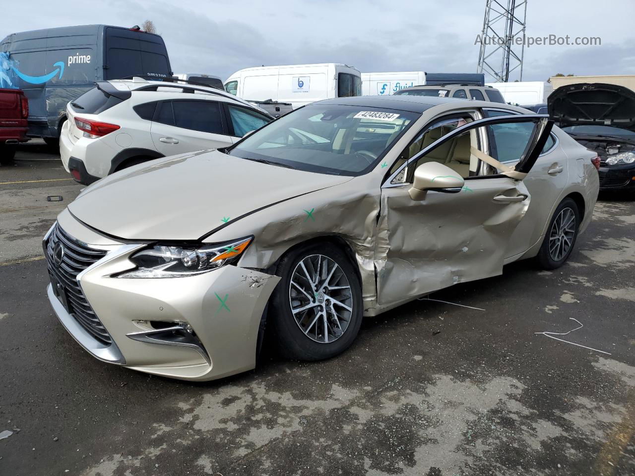 2017 Lexus Es 350 Beige vin: 58ABK1GG1HU051964