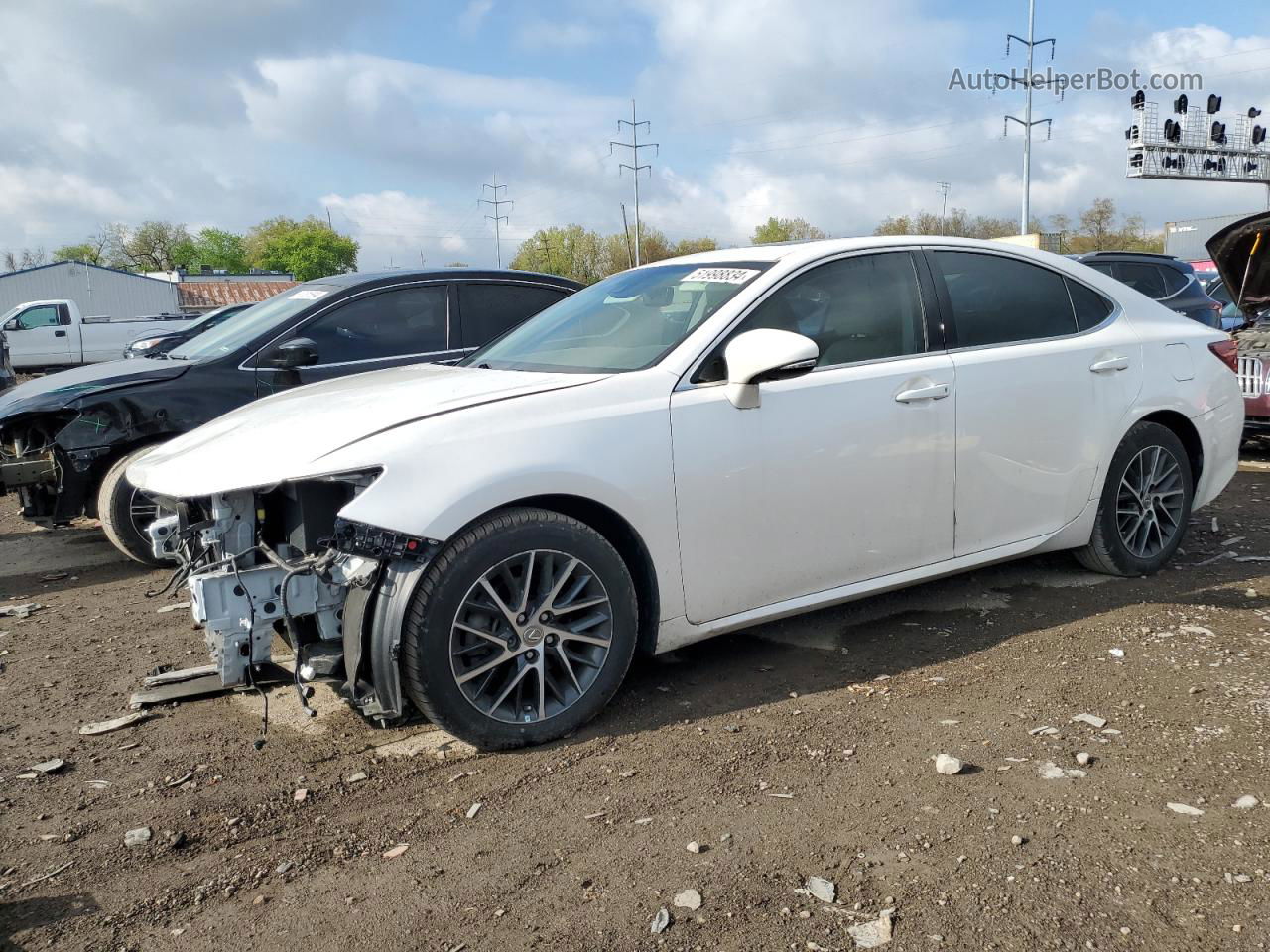 2017 Lexus Es 350 White vin: 58ABK1GG1HU053116