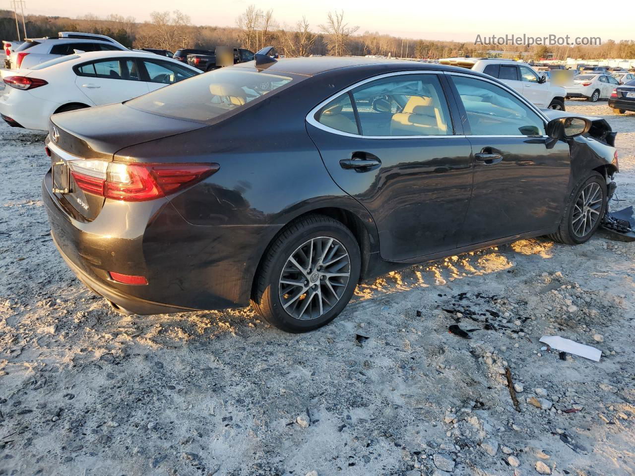 2017 Lexus Es 350 Черный vin: 58ABK1GG1HU079263