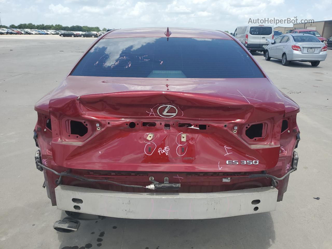 2018 Lexus Es 350 Red vin: 58ABK1GG1JU082900