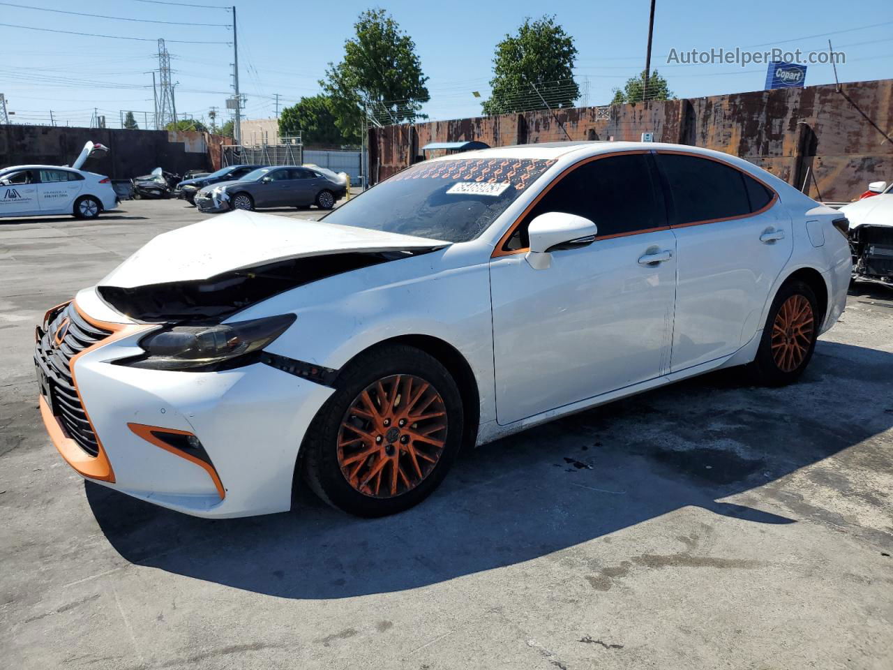 2018 Lexus Es 350 White vin: 58ABK1GG1JU085635