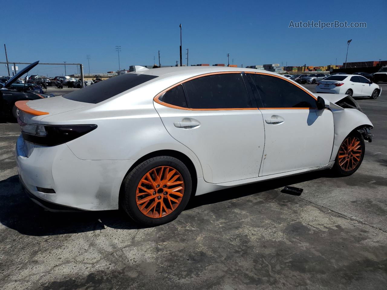 2018 Lexus Es 350 White vin: 58ABK1GG1JU085635