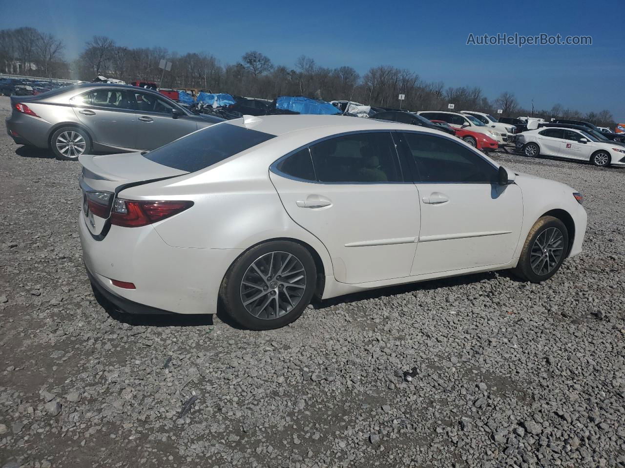 2018 Lexus Es 350 White vin: 58ABK1GG1JU088549