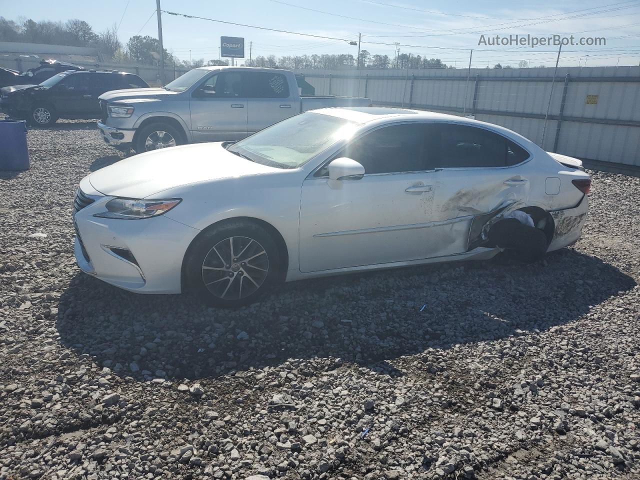 2018 Lexus Es 350 White vin: 58ABK1GG1JU088549